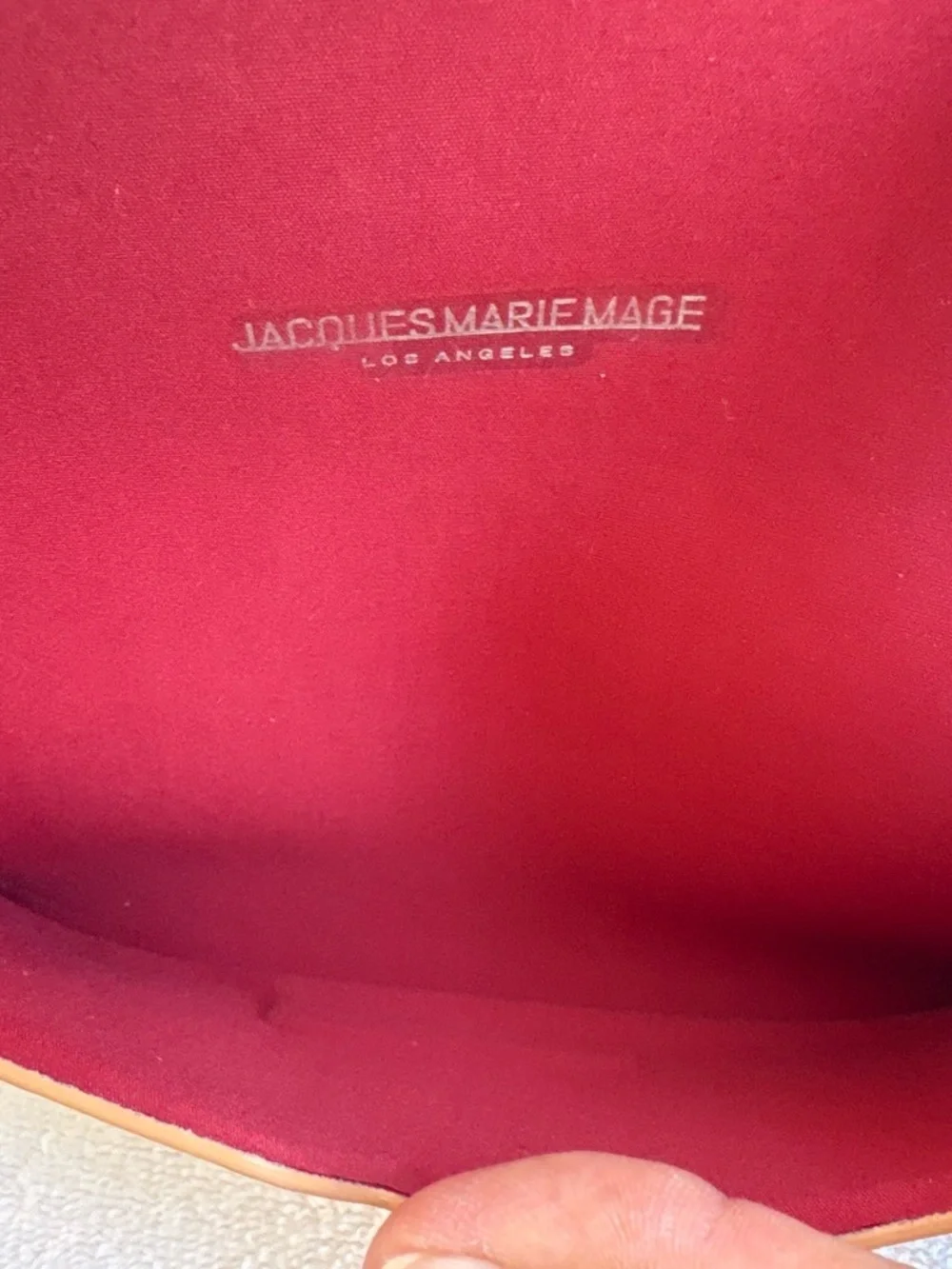 Jacques Marie Mage Tan Leather Eyewear Case OS